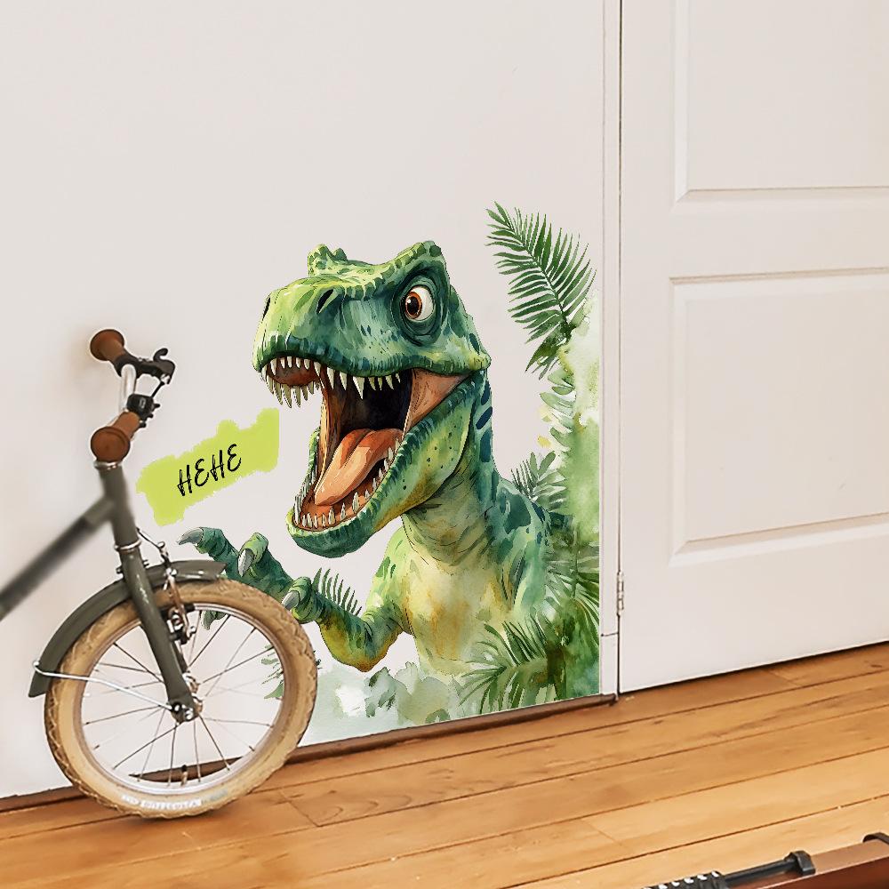 2 Pcs Simulation Dinosaur Children Bedroom Living Room Home Background Landscaping Decoration Wall Stickers