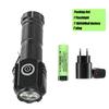 Powerful Mini EDC LED Flashlight 2000LM Super Bright Hat Clip Light USB Rechargeable Torch Camping Lantern with Power Indicator