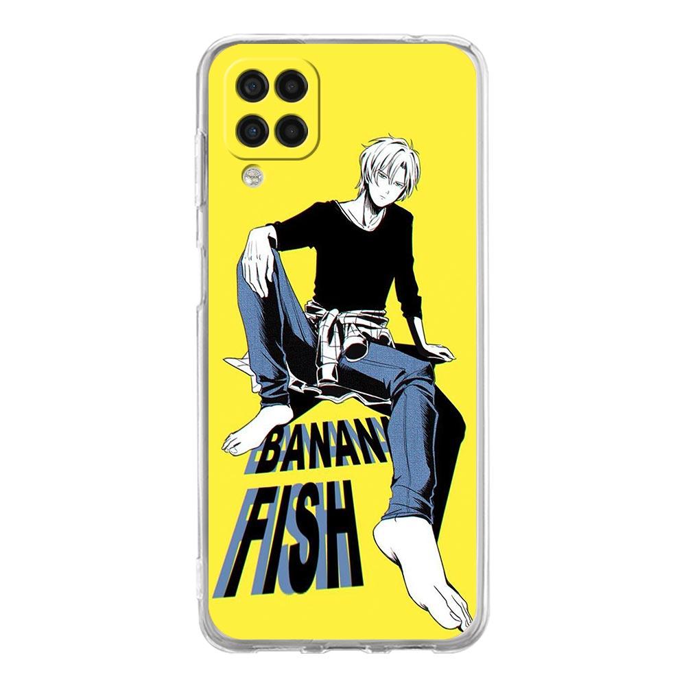 

Чехол для телефона с изображением банановой рыбы и японского аниме для Samsung A51 A71 A21S A12 A11 A31 A41 A01 A03S A13 A33 A73 A53 A52 A32 5G A23, прозрачный чехол Samsung A73 5G