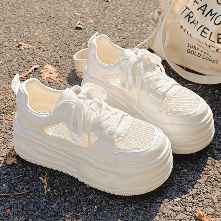 

Campus style thick-soled mesh thin little white shoes women s 2025 summer explosion ins student versatile orgasm board shoes 40 белый