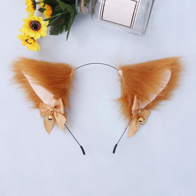 1PC Cat Ear Hair Hoop Women Hair Jewelry Hairpins Night Party Hair Accessories Cosplay Costume Headwear Head Rim Long Plush