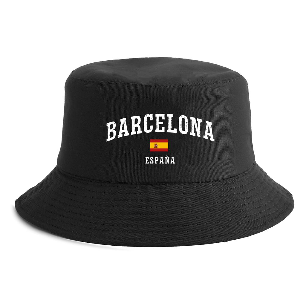 Cappello a secchiello unisex con stampa bandiera Barcellona Espaa Reversibile Retro Pescatore Cappellino unisex Disponibile in più colori retrò Protezione solare da esterno