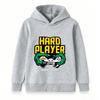 Kids Boys Girls Hard Player Born To Game Print Hoodie Casual Long Sleeve Pullover Sweatshirt For Gaming Lovers