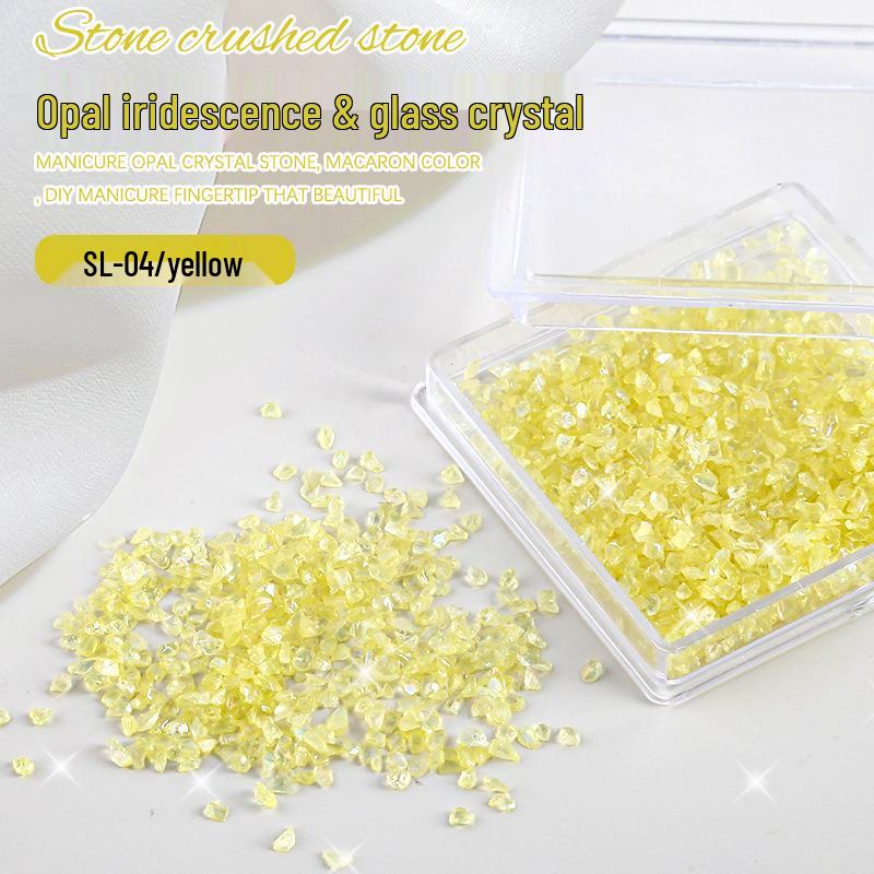 Opal Iridescent 3D Nail Art Crushed Stone Decorations