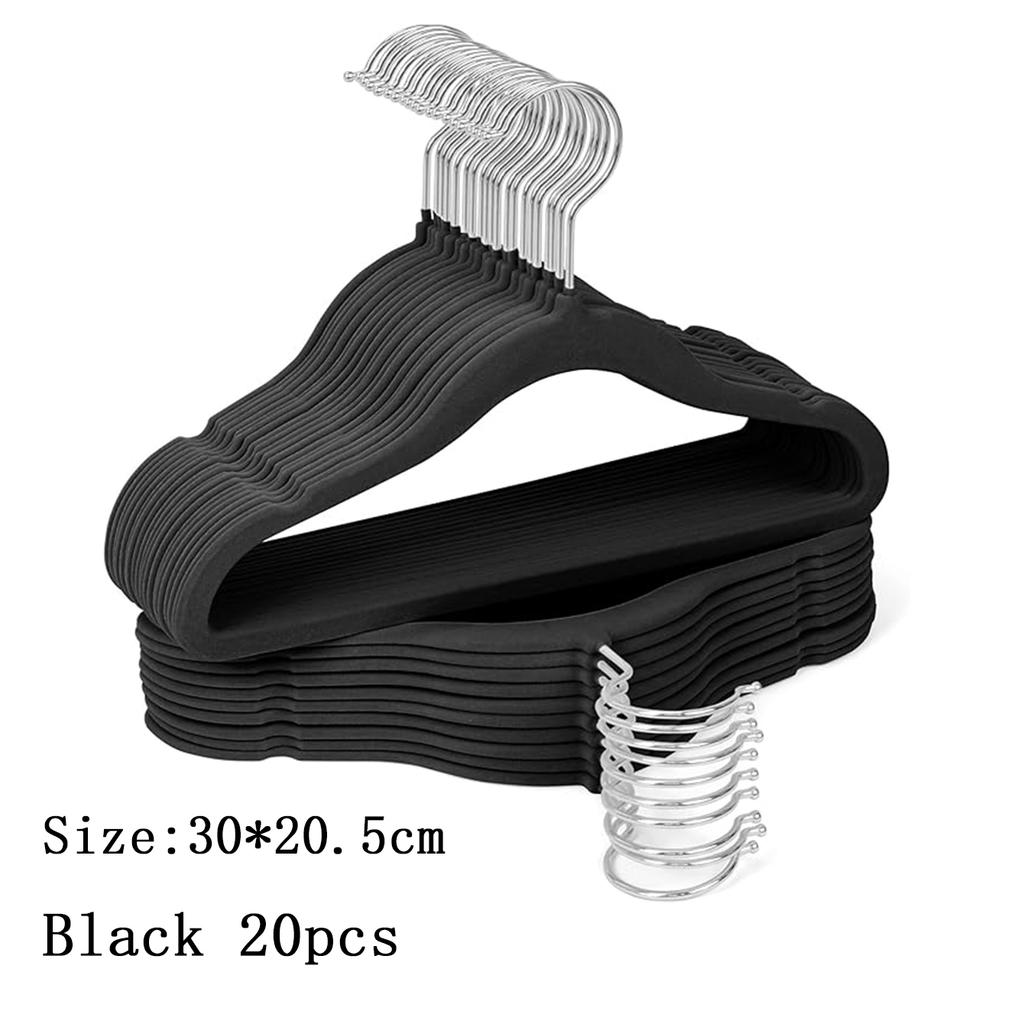 10/20Pcs Plastic Flocked Hangers, Children's Hangers, Non-Slip Shoulder-Protecting Small Hangers, Do Not Bulge, Do Not Damage Clothes