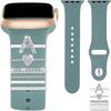 Ornament Bandă Ceas Argintie cu Litere A-Z Inel Decorativ Curea Silicon Accesoriu Bijuterie pentru Bandă Ceas Apple Brățară Pandantive