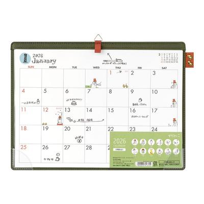Midori 2026 Desk Calendar, A4, Old Man Pattern, 31370006
