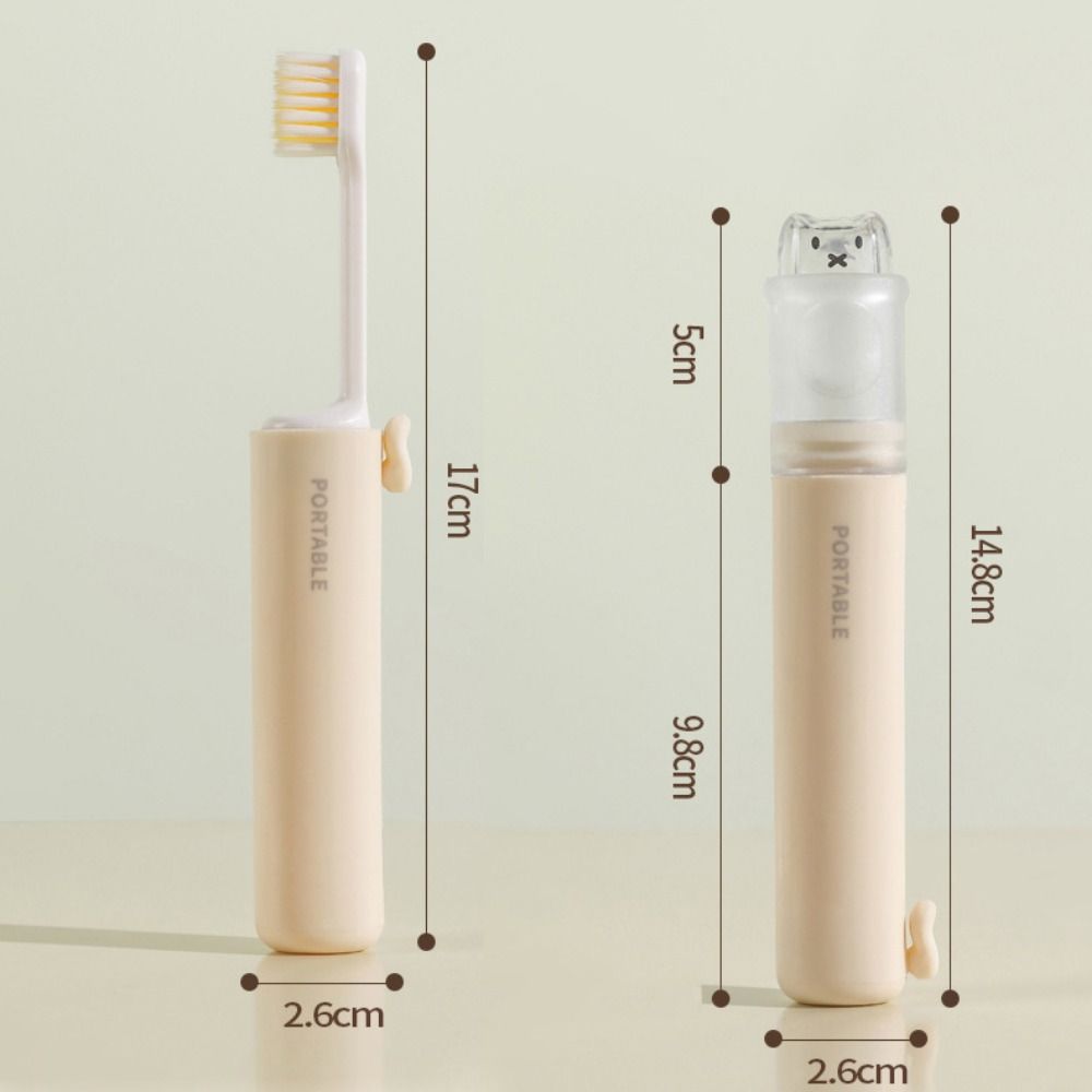 2-IN-1 Travel Toothbrush Portable Toothbrush Set  for Outdoor Camping Travel