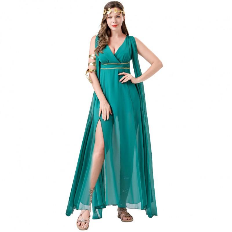 S-XL Vintage Egyptian Cleopatra Greek Goddess Cosplay Dress Halloween Costume Women