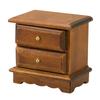 Dollhouse Accessories Crafts 1:12 Double Layer Edge Cabinet Model Miniature Creative Furniture Decoration Wooden Bedside Table