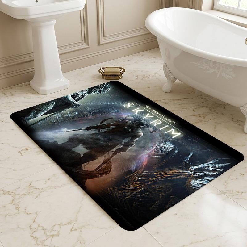 Elder Scrolls Living Room Nonslip Area Rug Soft Carpet For Bedroom Game Playroom Sofa Office Home Decor Doormat Christmas Gift C9301865