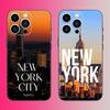 New York City NYC Handyhülle Für iPhone 16,15,14,13,12,11,Pro,Max,Plus,Mini,X,XS,XR,8,7,6,S,SE Weiche Schwarze Hülle