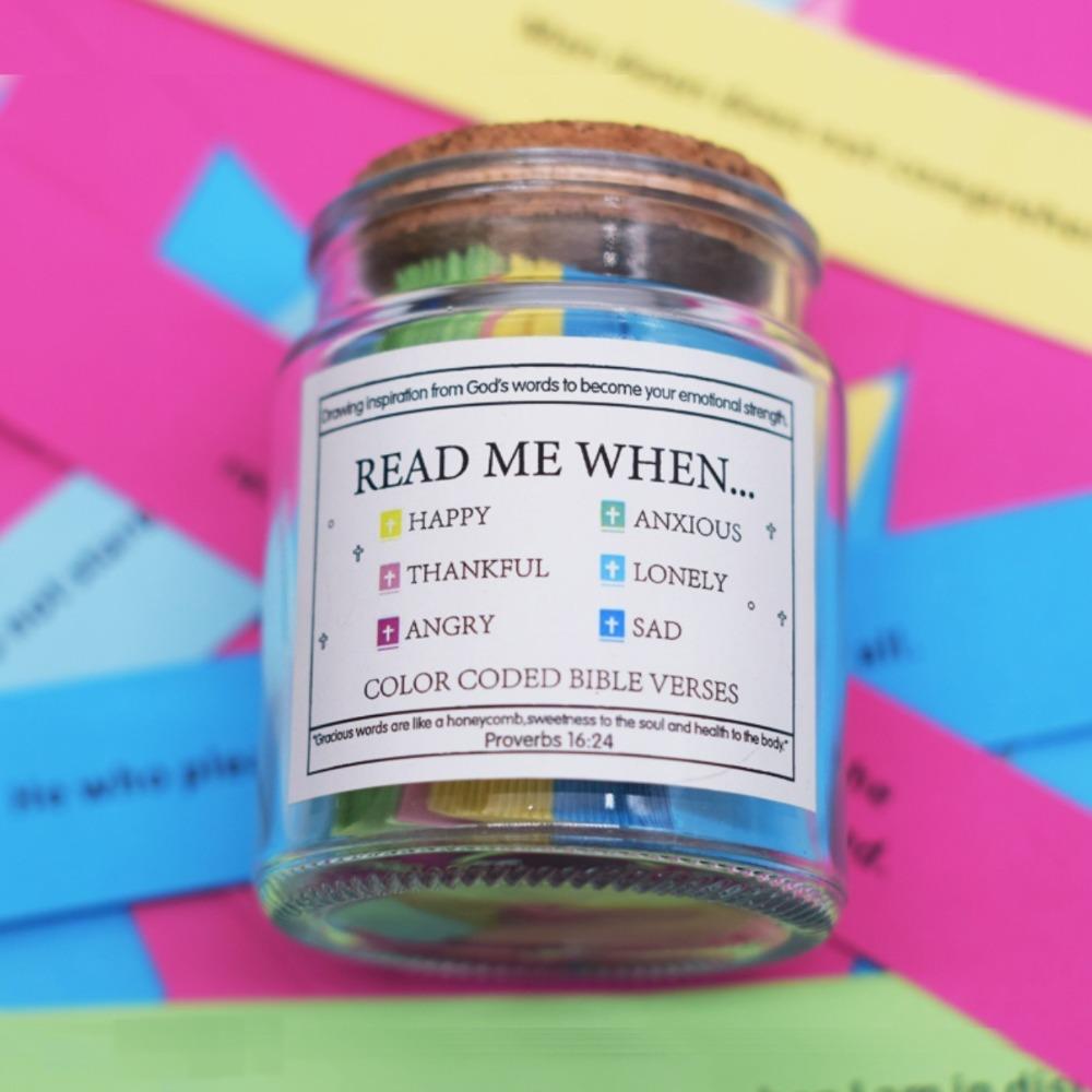 Emotions And Feelings Bible Verses Jar Color Coded Scripture Jar  Cheer Up Friends