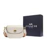 New COACH Willow Leather Saddle Bag, Shoulder Bag, Crossbody Bag Small Size Women's White CA094-B4HA