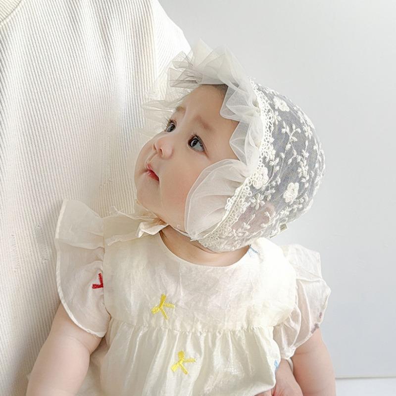 Korean Baby Hat 2026 Lace Girl Breathable Court Hat Baby Tire Cap Wholesale