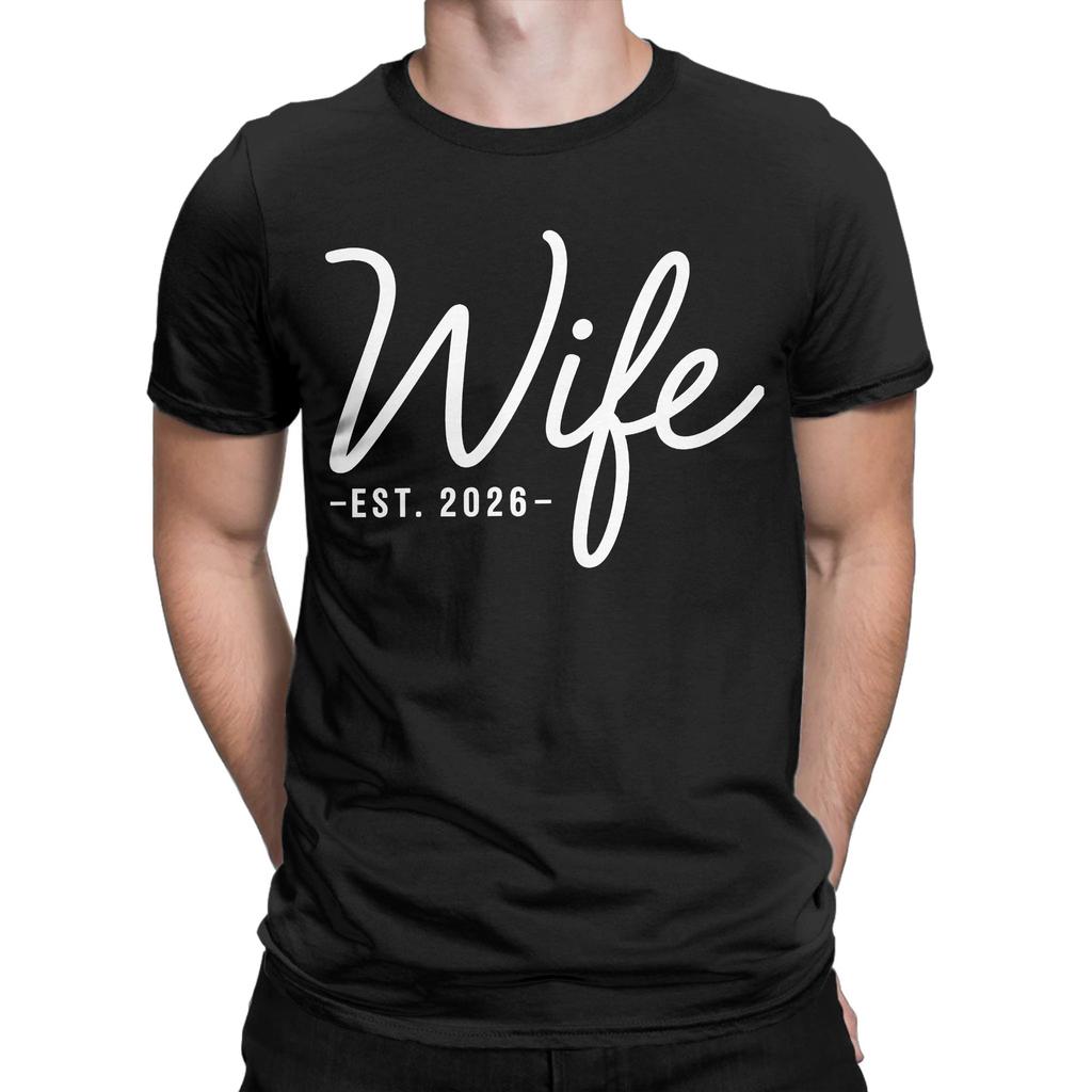 Wife 2026 Future Bride Engaged Wedding 100 Cotton T Shirt For Men Summer  Y2K Fun TShirts ONeck Trendy Cool Tees Oversized
