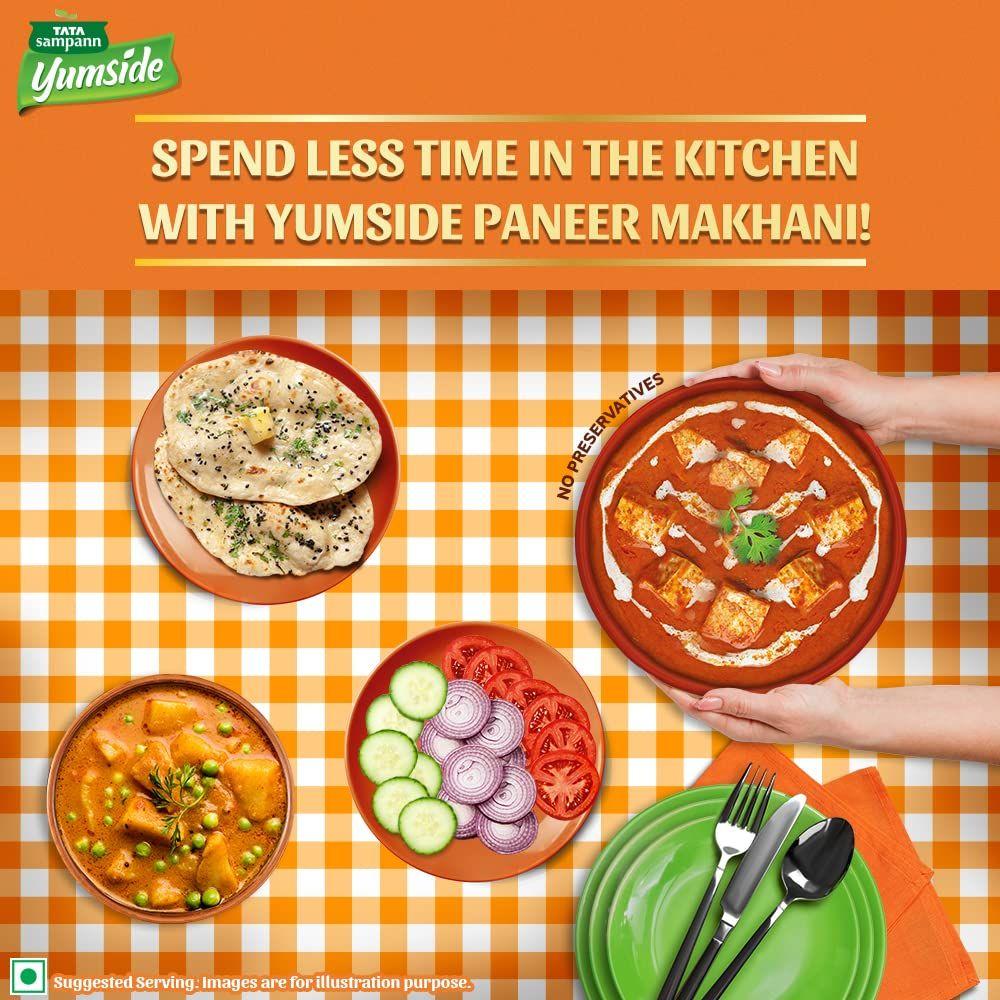 Tata Sampann Yumside Delhi Style Paneer Makhani | Ready To Eat Meal | Heat In 60 Secs I Serves 4 Pax | Pack of 2 | 285g X 2