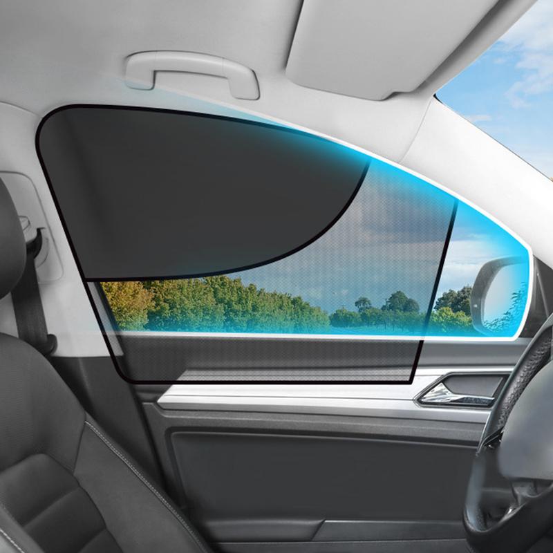 Magnetic Car Personality Sunshades Double Layer Auto Black UV Protection Film Car Window Mesh Sunshade Cover Auto Glass Curtain
