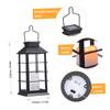 2pcs Solar Lantern Lights with LEDs Flameless Candle Outdoor Garden Hanging Lanterns Decorative For Table Backyard Party