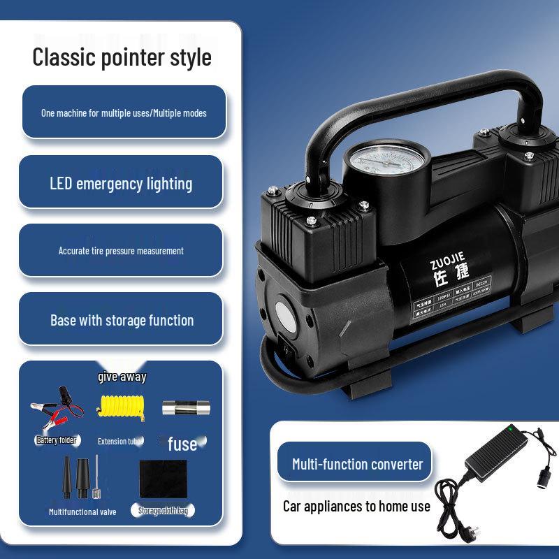 Portable High-Pressure Electric Car and Home Inflator for Tires and Basketballs