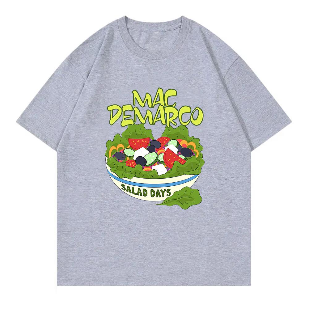 Maglietta Mac DeMarco 2025 Divertente Salad Days Unisex Donna Abbigliamento Retro Harajuku Vestiti di Alta Qualità Cotone per Regali Giornalieri Magliette