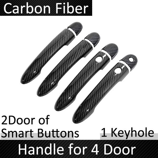 

Наружная крышка ручки двери из углеродного волокна для Renault Koleos Samsung QM5 2006 ~ 2015, защитные аксессуары для автомобиля, наклейки для стайлинга, отделка Handle 2 Buttons