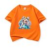 Kids Cotton T Shirt Princess Girl With Blue Unicorn Print Crew Neck Short Sleeve Tee Casual Boys Girls Summer Tops