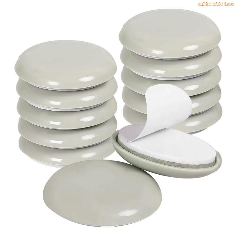 K1AE 25mm Thick Furniture Pad Auto Adhesive Not Slip Protectors Upgrades 12pcs for Hard Floor Defense & Quiet Gliding
