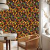 Orange and Gold Stained Glass Wallpaper for Living Room and Bedroom 50x1000