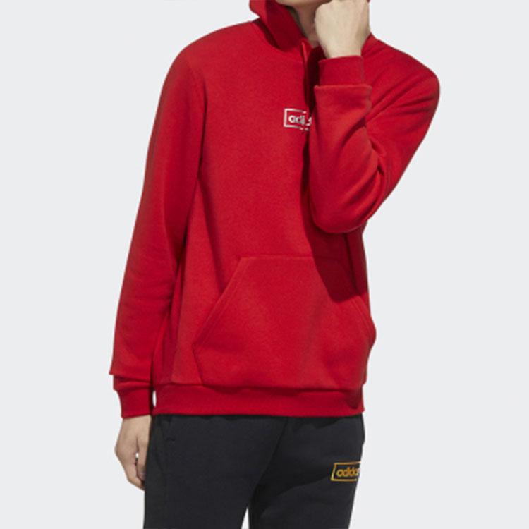 Adidas Neo New Year Series Small Logo Fleece Hoodie Men Tops Red GD9882