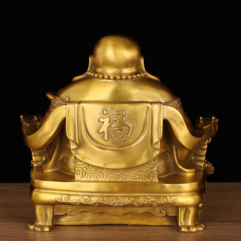 Chinese Sitting Lotus Cloth Bag Buddha Maitreya Buddha Ornaments Attract Wealth Living Room Entrance Decorations Opening Gifts