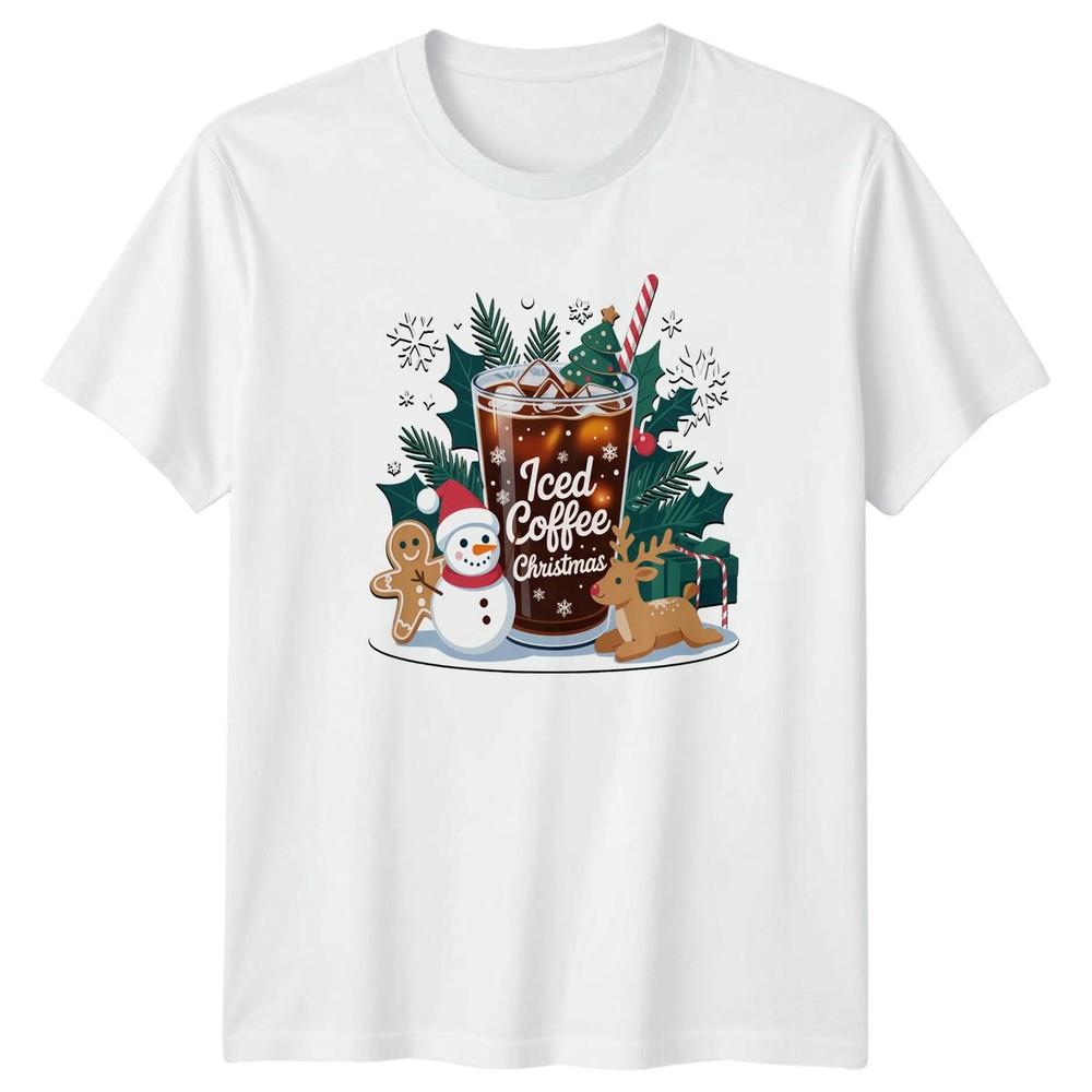 Iced Coffee Christmas Holidays Unisexs TShirt Unisexs Tee Graphic Unisex Top S