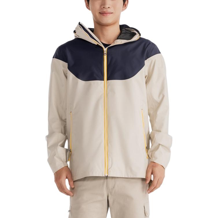 Decathlon 100 TRIBORD Navy White Beige Windproof Waterproof Breathable Hiking Jacket Men's Light Chalk Grey/Blue Black