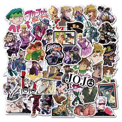 Set of 50 Bizarre Adventure Cute Anime Waterproof Cute and Stylish Cartoon DIY Stickers for Water Anniversary Stationery JoJo's Stickers, Stickers,