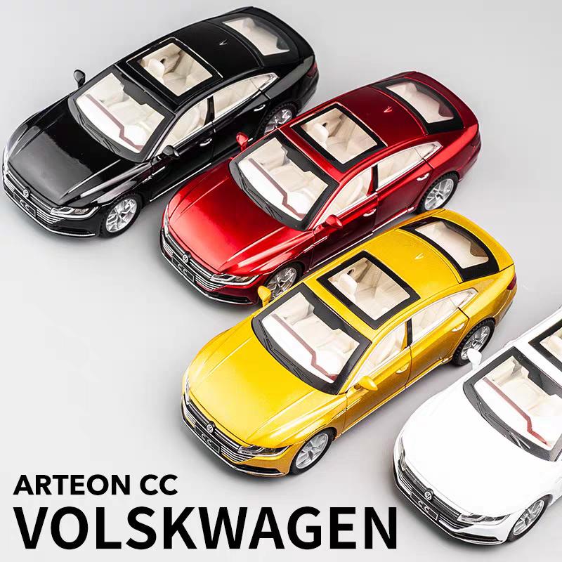 Volkswagen Arteon CC Sport Coupe Simulation Diecast & Toy Vehicles Sounds & Light Pull Back Car 1:32 Alloy Model Gifts For Children