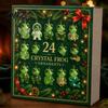 Xmas Tree Hanging Decor Frog Advent Calendar 2026, 24 Days 2D Acrylic Crystal Pattern Christmas Decorative Ornaments Countdown Calendar, Frog-Themed