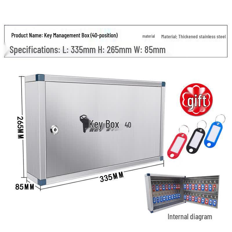 Ruijiang Stainless Steel Wall-Mounted Key Management Cabinet