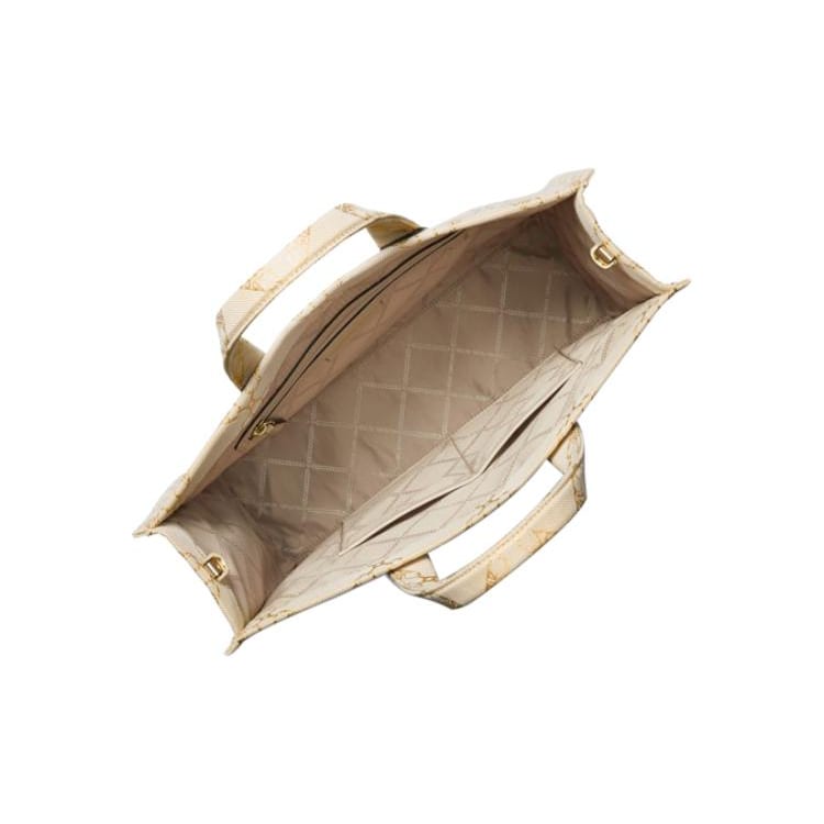 MICHAEL KORS Fabric Portable Crossbody Tote Large Women's Ecru & Gold 30S3G3GT3I-750