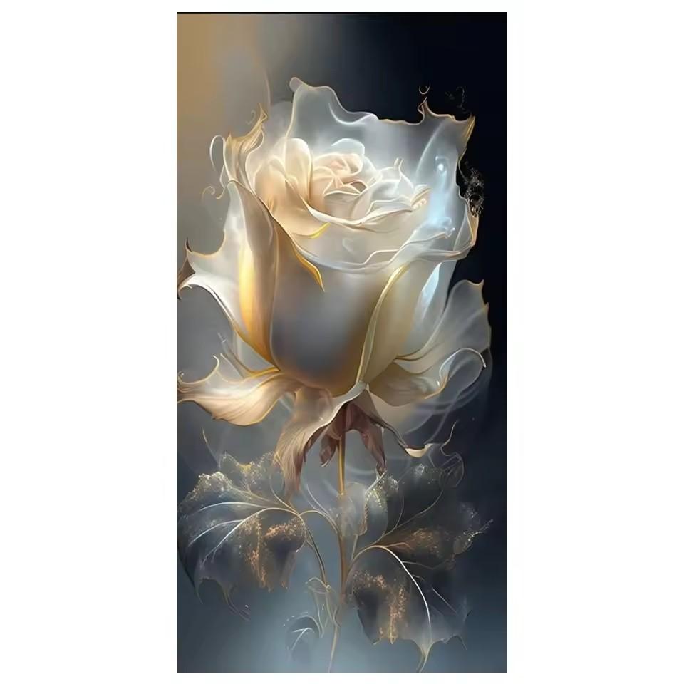 

Фэнтези Белый Цветочный Пейзаж Стразы Картина 5D DIY Алмазная Живопись Мозаика Вышивка Цветы Большой размер вышивка крестом Full Round 40x80CM