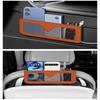 Car Storage Bag Pu Leather Mobile Phone Sticky Net Bag Multifunctional Car Seat Side Pocket Console Storage Box Auto Accessories