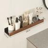 Solid Wood White Bathroom Shelf Corner Shelf Shower Shampoo Cosmetic Shelves Kitchen Storage Rack Bathroom Accessories