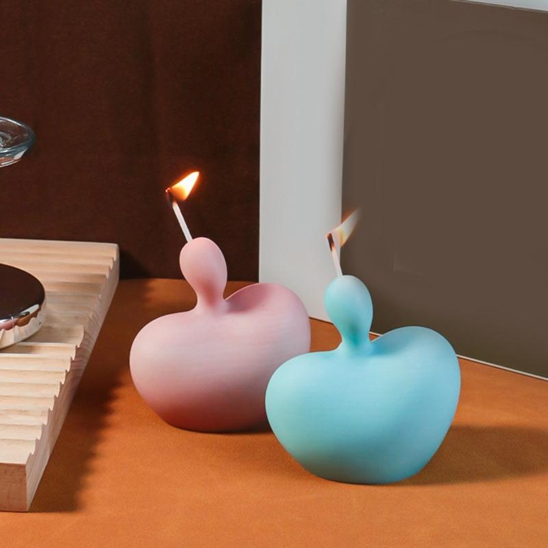 Silicone Candle Mold 3D Heart Shape Room Decors Molds Portrait Art Supplies Silicone Texture for Crafting and Decors