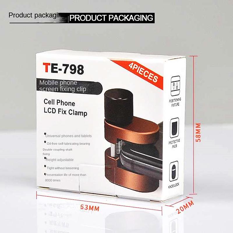 TE-798 4PCS Universal LCD Screen Fix Clamp for Mobile Phone Tablet Repair Fixing Clip Curved Screen Repair Fixed Fixture