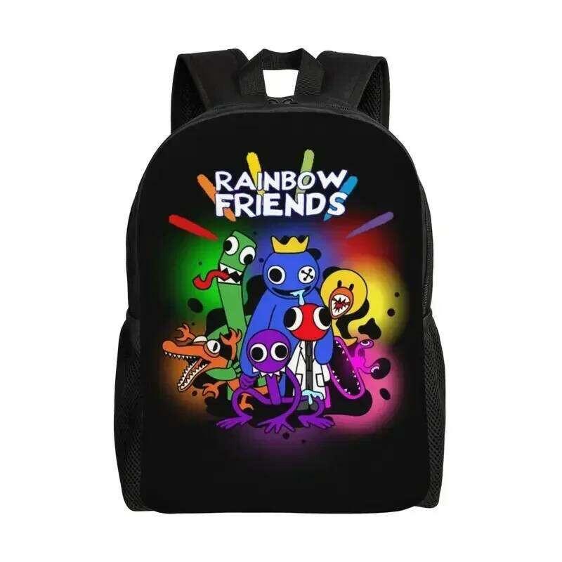 Rainbow Friends Zaino Scolastico Rainbow Friends Zaino Cartone Animato Borsa a Tracolla Astuccio Set da Tre Pezzi