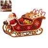 Decorazione Tavola da Pranzo di Natale, Centrotavola Slitta di Babbo Natale, Ciotola da Portata Multi-Scomparto per Caramelle e Frutta, Piatto Ornamentale Festivo da Tavolo
