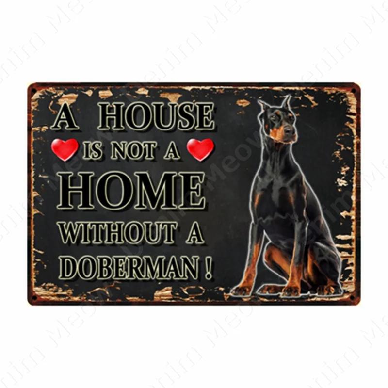 A House Is Not A Home Without A Dog Plaque, Vintage Metal Tin Signs, Bar, Cafe, Home Decor, Springer Spaniel, Wall Art Poster