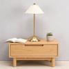 Table Lamp 3 Colors Cordless Handwoven Paper Rope Lampshade Bedside Table Lamp for Bedroom