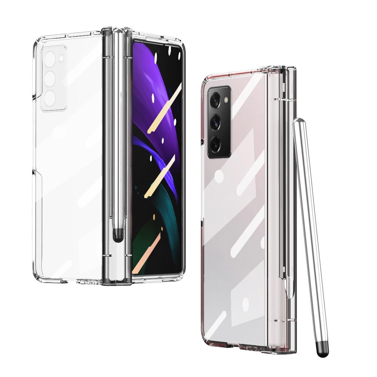 

Чехол с полным покрытием для Samsung Galaxy Z Fold 3 5G Fold2 Fold3 Fold 2 с держателем S Pen, защитная пленка для экрана