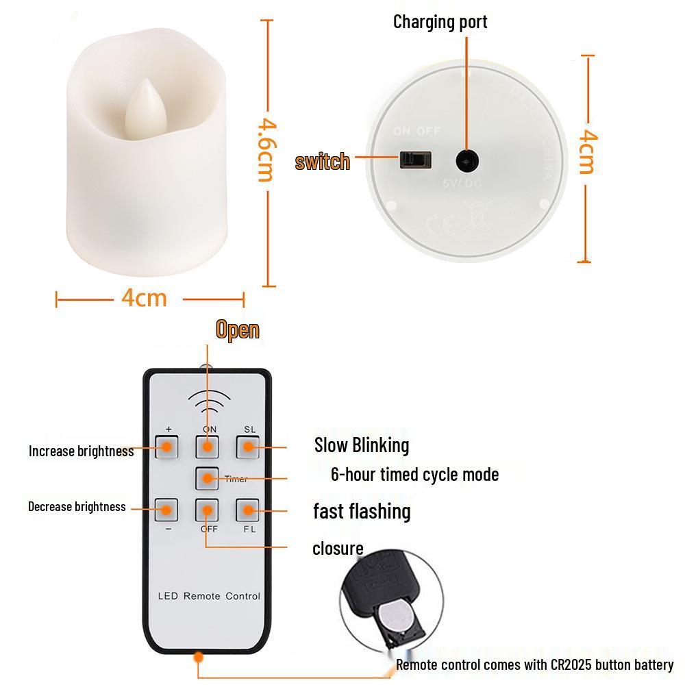 Remote-Control USB Candle Lamp with Timer – Ideal for Birthdays, Weddings, and Festive Decor