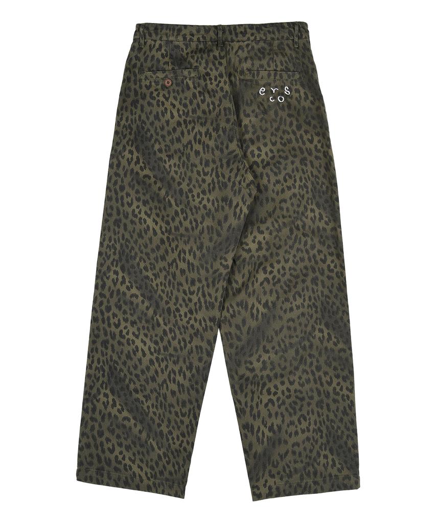 Ialeseuko Leopard Baggy Trousers_Khaki
